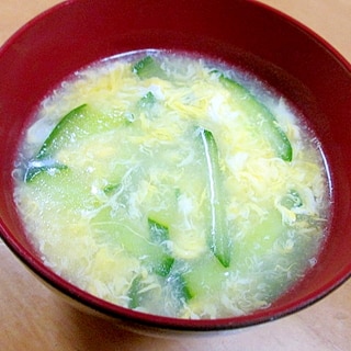 きゅうりのかき玉スープ